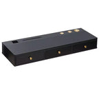 Étagère Flottante avec Tiroir Multi-usages Fixée au Mur Coiffeuse de Maquillage Bureau Fixé au Mur Table Flottante Bureau de Maquillage pour Chambre Salle de Bain Noir
