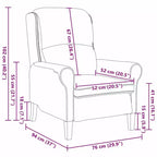 Fauteuil vidaXL Gris clair 76 x 94 x 102 cm en tissu