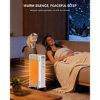 Radiateur à bain d'huile R.W.FLAME, chauffage d'appoint électrique portable avec 3 réglages de chaleur, chauffage silencieux 1500W, protection contre la surchauffe et le basculement