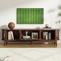 JVNOXKModern Farmhouse TV Stand for 75 TVs, Wood Entertainment Center with Storage Cabinet, TV Console Table for Living Room