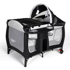TODECARE 4 in 1 Baby Bassinet, Portable Pack and Play, Convertible Bedside Crib Sleeper, Diaper Changer, Storage Basket & Travel Bag