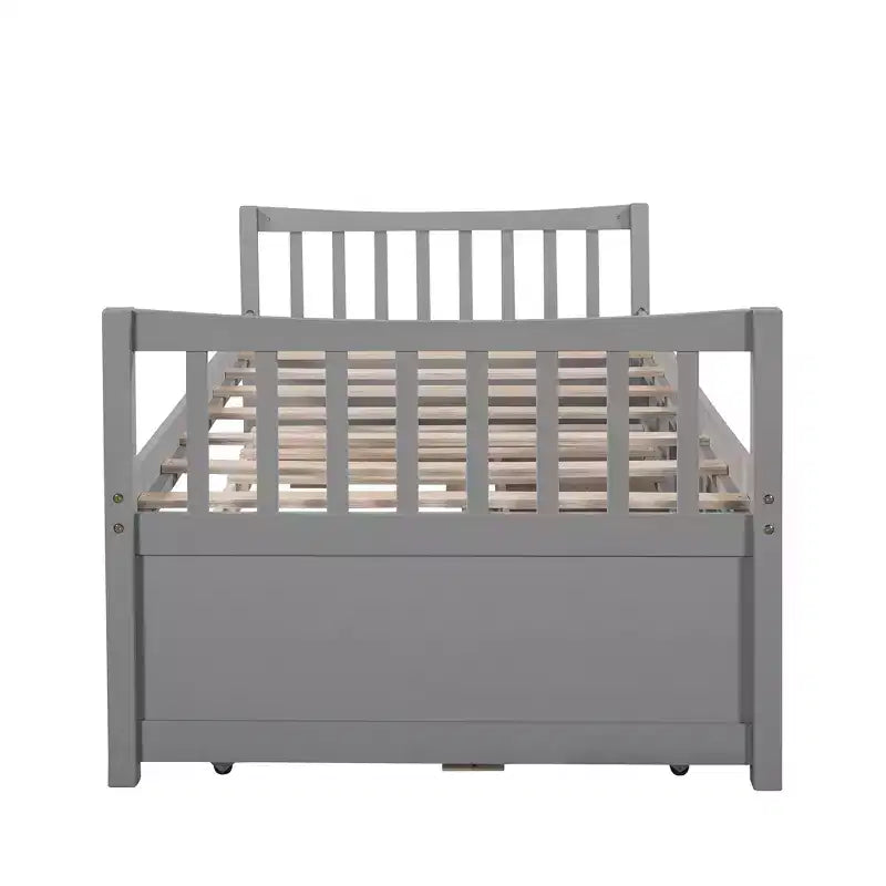 Lit de repos double et simple Polibi avec lit gigogne et tiroirs de rangement
