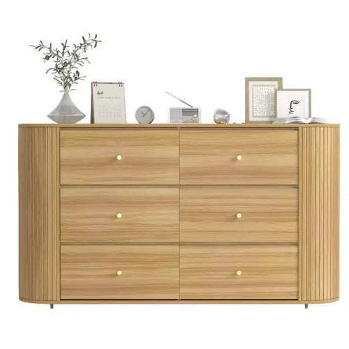 Acekool 9 Drawer Farmhouse Dresser with Power Outlet, Vintage Chest with Metal Handles, Large Storage Organizer for Bedroom, Living Room, Hallway