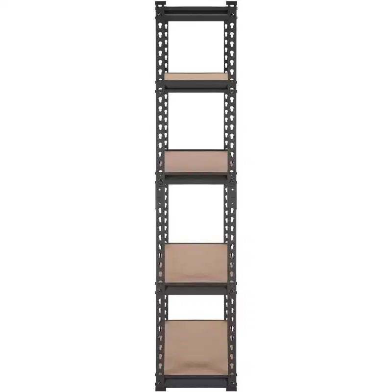 Étagère de rangement réglable à 5 niveaux VIYET, capacité totale de 907 kg, étagère métallique robuste, 76,2 x 30,5 x 152,4 cm pour garage/cuisine/garde-manger/sous-sol (noir)