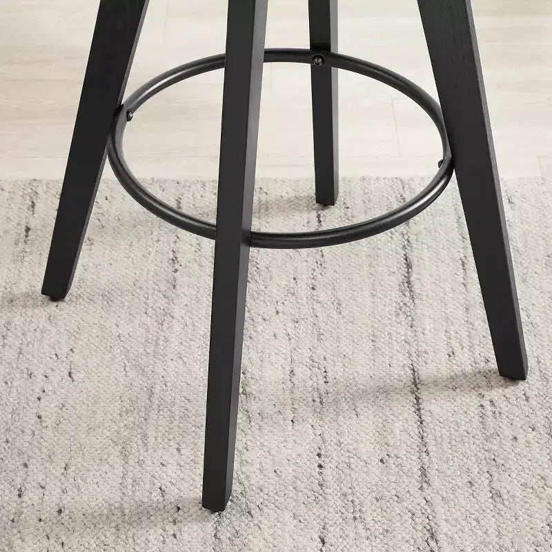 Art Leon Lot de 2 tabourets de bar pivotants rembourrés en similicuir avec structure en bois massif