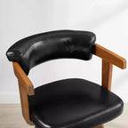 Art Leon Lot de 2 tabourets de bar pivotants rembourrés en similicuir avec structure en bois massif