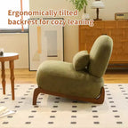Fauteuil d'appoint rembourré moderne et mignon, chaise de lecture confortable sans accoudoirs pour salon, chambre, appartement ou balcon - Panipeachy
