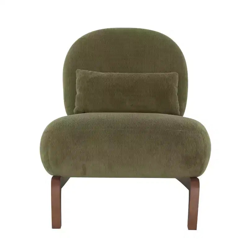 Fauteuil d'appoint rembourré moderne et mignon, chaise de lecture confortable sans accoudoirs pour salon, chambre, appartement ou balcon - Panipeachy