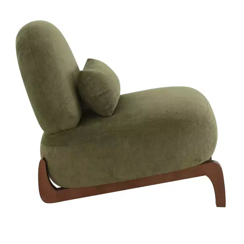 Fauteuil d'appoint rembourré moderne et mignon, chaise de lecture confortable sans accoudoirs pour salon, chambre, appartement ou balcon - Panipeachy