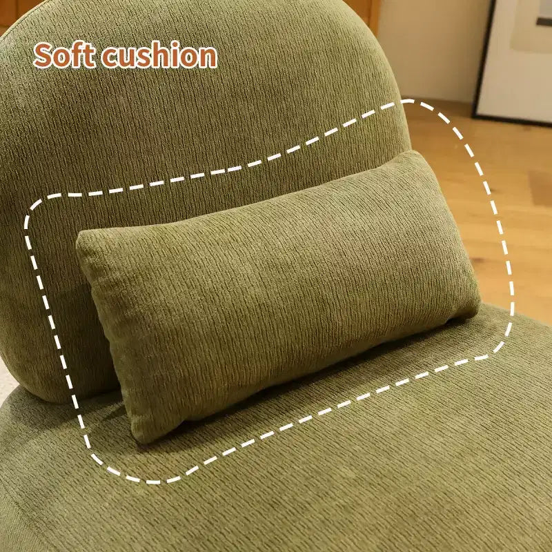Fauteuil d'appoint rembourré moderne et mignon, chaise de lecture confortable sans accoudoirs pour salon, chambre, appartement ou balcon - Panipeachy