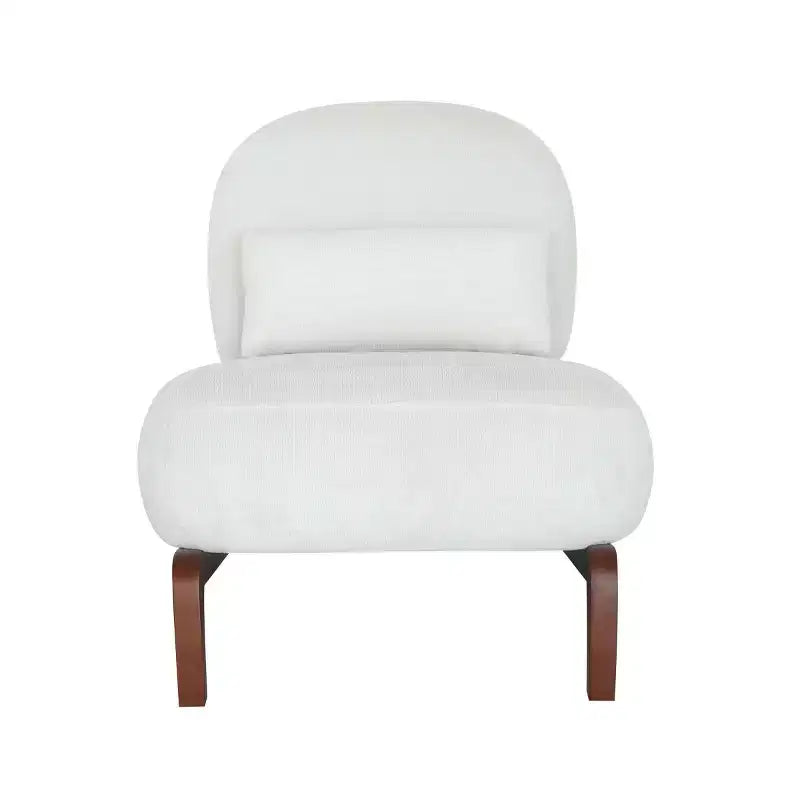 Fauteuil d'appoint rembourré moderne et mignon, chaise de lecture confortable sans accoudoirs pour salon, chambre, appartement ou balcon - Panipeachy