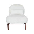 Fauteuil d'appoint rembourré moderne et mignon, chaise de lecture confortable sans accoudoirs pour salon, chambre, appartement ou balcon - Panipeachy