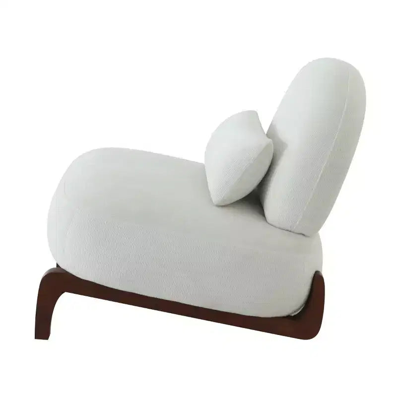 Fauteuil d'appoint rembourré moderne et mignon, chaise de lecture confortable sans accoudoirs pour salon, chambre, appartement ou balcon - Panipeachy