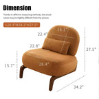 Fauteuil d'appoint rembourré moderne et mignon, chaise de lecture confortable sans accoudoirs pour salon, chambre, appartement ou balcon - Panipeachy