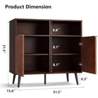 Meuble de rangement pour cuisine avec portes de grange, buffet rustique en bois de 80 cm avec compartiments ouverts pour entrée, salon