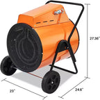Chauffage de garage électrique industriel AMERLIFE avec thermostat, chauffage à air pulsé portable avec roues, commandes réglables, protection contre la surchauffe