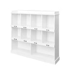 Bibliothèque haute 10 cubes, Étagère de rangement autoportante style vintage industriel pour salon, chambre, bureau