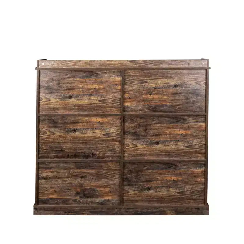 Bibliothèque haute 10 cubes, Étagère de rangement autoportante style vintage industriel pour salon, chambre, bureau