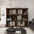 Bibliothèque haute 10 cubes, Étagère de rangement autoportante style vintage industriel pour salon, chambre, bureau