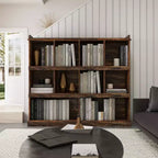 Bibliothèque haute 10 cubes, Étagère de rangement autoportante style vintage industriel pour salon, chambre, bureau