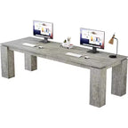 Bureau double Lantine de 86 pouces, poste de travail informatique moderne pour deux personnes et table extra-longue pour le bureau à domicile