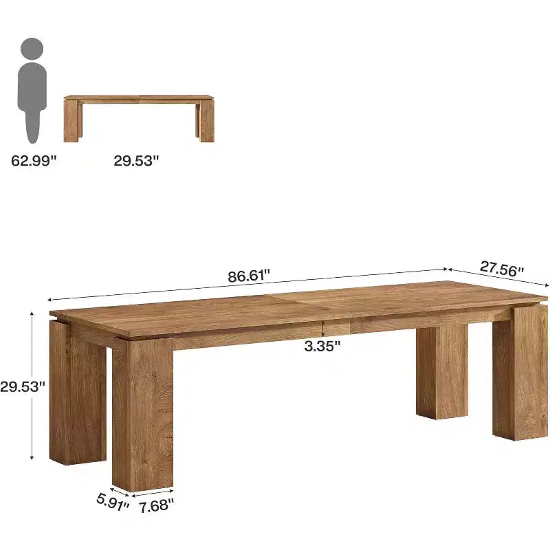 Bureau double Lantine de 86 pouces, poste de travail informatique moderne pour deux personnes et table extra-longue pour le bureau à domicile