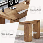 Bureau double Lantine de 86 pouces, poste de travail informatique moderne pour deux personnes et table extra-longue pour le bureau à domicile