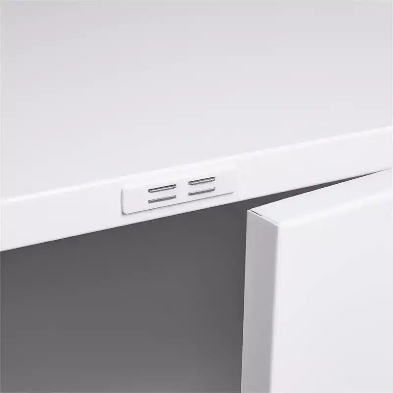 VIYET 23.6x23.6x23.6 Support d'imprimante mobile en métal, meuble de rangement avec étagère réglable et roulettes verrouillables (Blanc)