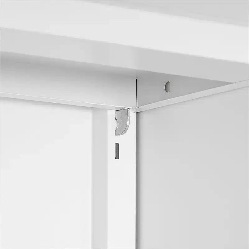 VIYET 23.6x23.6x23.6 Support d'imprimante mobile en métal, meuble de rangement avec étagère réglable et roulettes verrouillables (Blanc)
