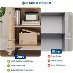 Armoire de cuisine avec support pour micro-ondes, armoire de type « hutch » autoportante avec buffet, grandes armoires de rangement pour cuisine, salle à manger