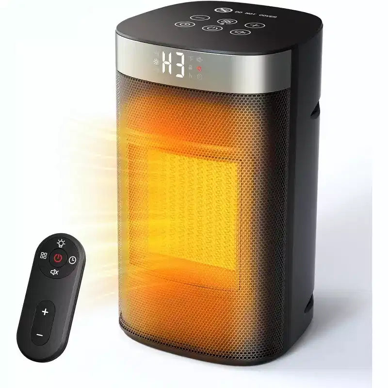 R.W.FLAME 1500W Electric Space Heater, Ceramic Indoor Heater with Smart Thermostat, 5 Modes, Tip-Over & Overheat Protection for Home Office Bedroom