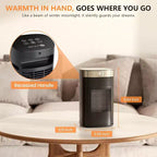 R.W.FLAME Chauffage d'appoint électrique 1500W, radiateur céramique intérieur avec thermostat intelligent, 5 modes, protection anti-basculement et contre la surchauffe pour maison, bureau et chambre