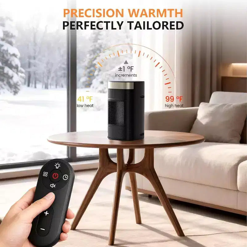 R.W.FLAME Chauffage d'appoint électrique 1500W, radiateur céramique intérieur avec thermostat intelligent, 5 modes, protection anti-basculement et contre la surchauffe pour maison, bureau et chambre