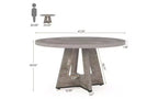 TUYOHW Table à manger en bois avec plateau épaissi, table de cuisine ronde de 120 cm pour 4 à 6 personnes, table spacieuse et multifonctionnelle pour salle à manger et salon