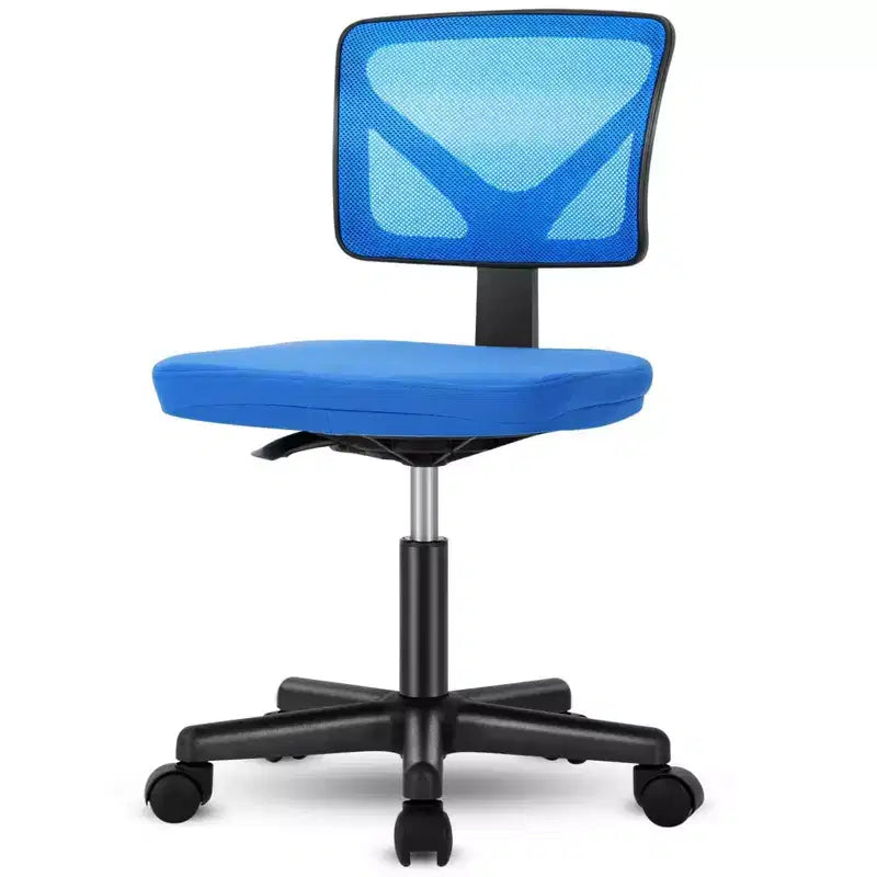 Chaise de bureau sans accoudoirs en maille à dossier bas TUYOHW, chaise d'ordinateur avec soutien lombaire, chaise de bureau pour l'étude, le bureau, la salle de lecture