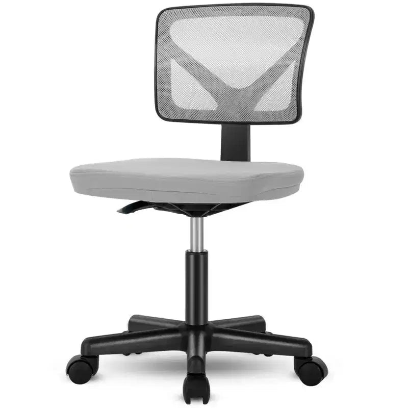 Chaise de bureau sans accoudoirs en maille à dossier bas TUYOHW, chaise d'ordinateur avec soutien lombaire, chaise de bureau pour l'étude, le bureau, la salle de lecture