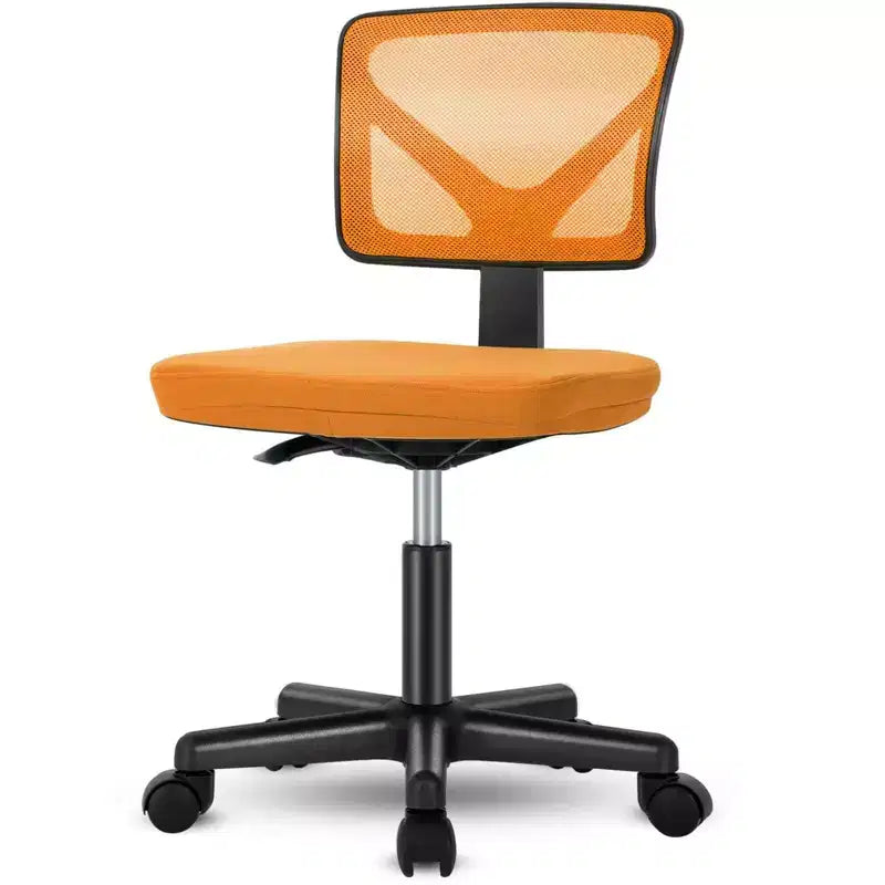 Chaise de bureau sans accoudoirs en maille à dossier bas TUYOHW, chaise d'ordinateur avec soutien lombaire, chaise de bureau pour l'étude, le bureau, la salle de lecture