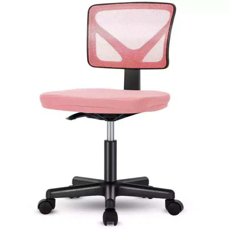 Chaise de bureau sans accoudoirs en maille à dossier bas TUYOHW, chaise d'ordinateur avec soutien lombaire, chaise de bureau pour l'étude, le bureau, la salle de lecture