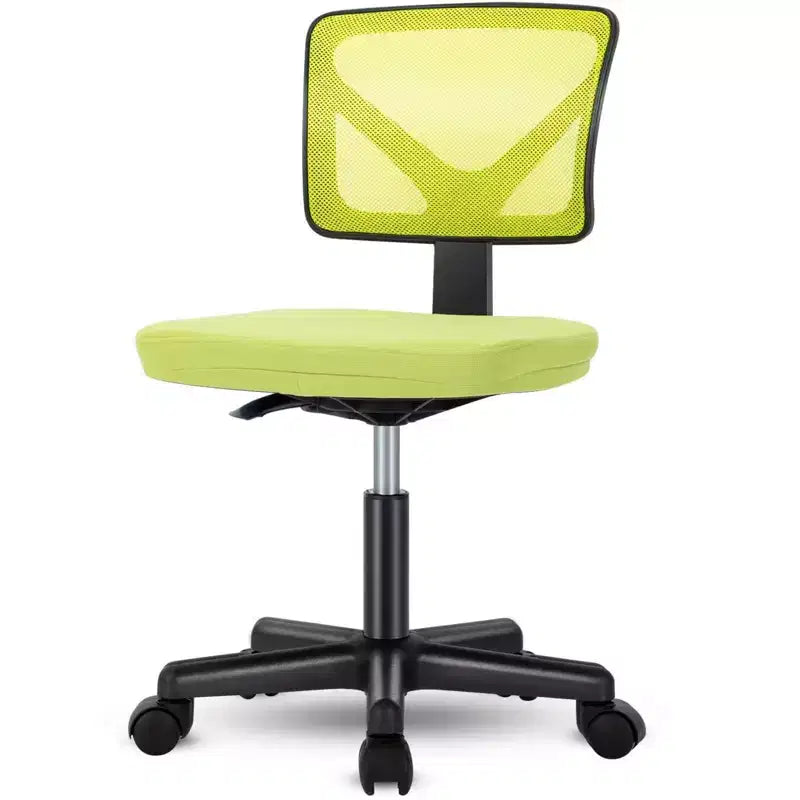 Chaise de bureau sans accoudoirs en maille à dossier bas TUYOHW, chaise d'ordinateur avec soutien lombaire, chaise de bureau pour l'étude, le bureau, la salle de lecture