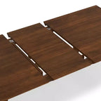 Table à manger extensible rectangulaire contemporaine Fairway 60-76 pouces x 36 pouces