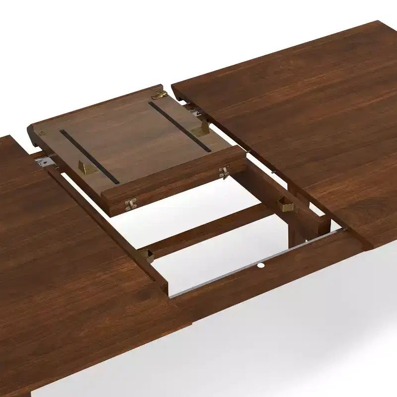 Table à manger extensible rectangulaire contemporaine Fairway 60-76 pouces x 36 pouces
