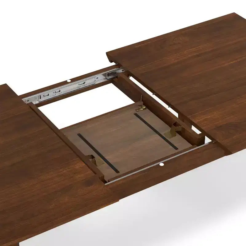 Table à manger extensible rectangulaire contemporaine Fairway 60-76 pouces x 36 pouces