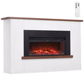 65.5 Freestanding Electric Fireplace with Mantel 1500W 5120 BTU Infrared Heater Remote Timer