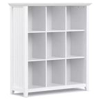 Normandy SOLID WOOD 48 inch x 44 inch Transitional 9 Cube Bookcase and Storage Unit