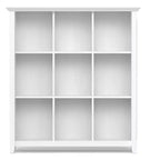 Bibliothèque et unité de rangement transitionnelles Normandie en BOIS MASSIF, 9 cubes, 48 po x 44 po