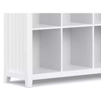 Bibliothèque et unité de rangement transitionnelles Normandie en BOIS MASSIF, 9 cubes, 48 po x 44 po