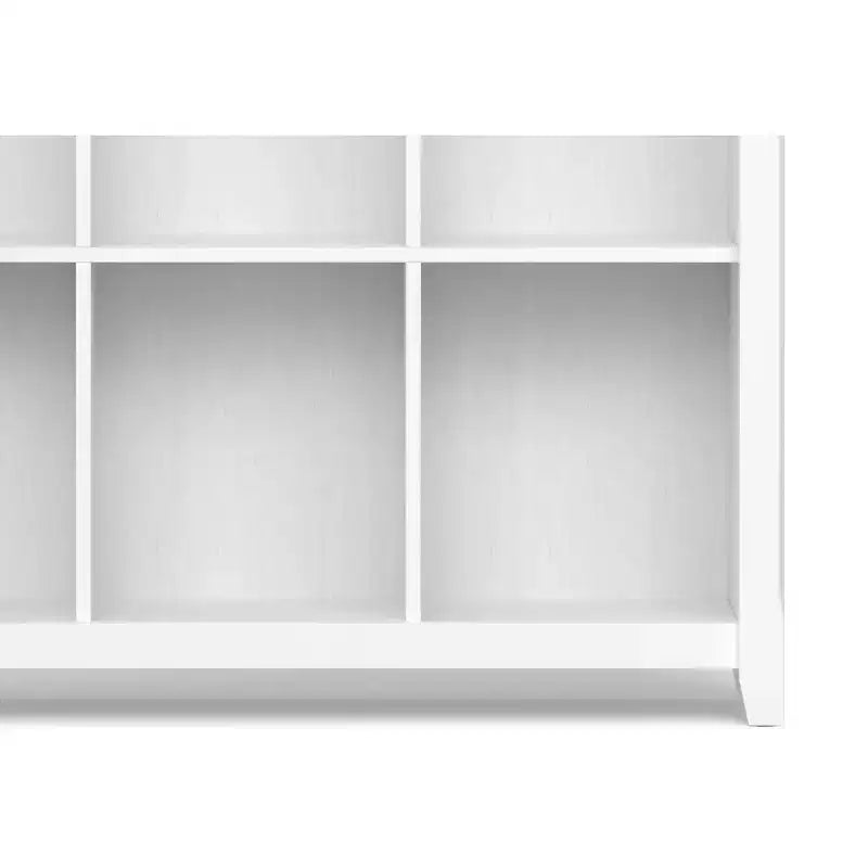 Bibliothèque et unité de rangement transitionnelles Normandie en BOIS MASSIF, 9 cubes, 48 po x 44 po