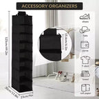COZONY Lot de 3 organiseurs de chaussures suspendus pour placard, support de rangement à 8 étagères avec 2 crochets, installation sans outils, étagère peu encombrante pour chaussures et sacs à main