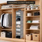 COZONY Lot de 3 organiseurs de chaussures suspendus pour placard, support de rangement à 8 étagères avec 2 crochets, installation sans outils, étagère peu encombrante pour chaussures et sacs à main