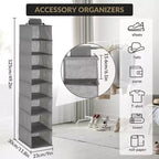 COZONY Lot de 3 organiseurs de chaussures suspendus pour placard, support de rangement à 8 étagères avec 2 crochets, installation sans outils, étagère peu encombrante pour chaussures et sacs à main